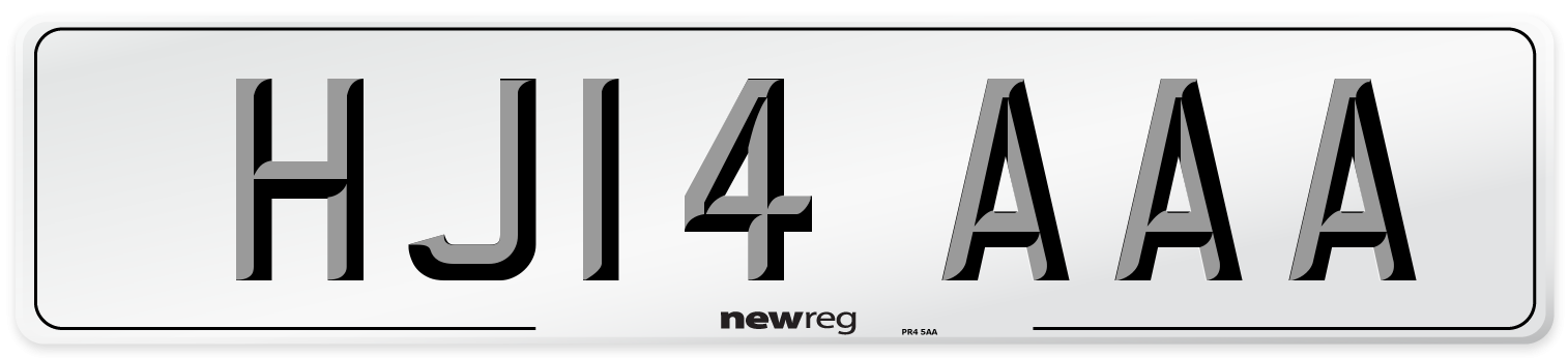 HJ14 AAA Number Plate from New Reg
